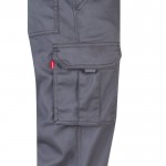 Pantalón multibolsillos unisex de algodón y poliéster 240 g/m2 color gris quinta vista