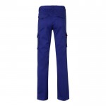Pantalón multibolsillos unisex de algodón y poliéster 240 g/m2 color azul real segunda vista