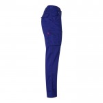 Pantalón multibolsillos unisex de algodón y poliéster 240 g/m2 color azul real cuarta vista