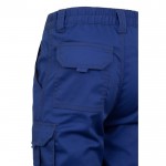 Pantalón multibolsillos unisex de algodón y poliéster 240 g/m2 color azul real septima vista
