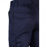 Pantalón multibolsillos unisex de algodón y poliéster 240 g/m2 color azul marino sexta vista
