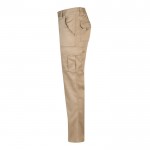 Pantalón multibolsillos unisex de algodón y poliéster 240 g/m2 color natural tercera vista