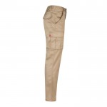 Pantalón multibolsillos unisex de algodón y poliéster 240 g/m2 color natural cuarta vista