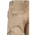 Pantalón multibolsillos unisex de algodón y poliéster 240 g/m2 color natural sexta vista
