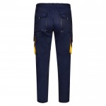 Pantalón laboral multibolsillos algodón y poliéster 200 g/m2 color amarillo segunda vista