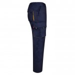 Pantalón laboral multibolsillos algodón y poliéster 200 g/m2 color amarillo cuarta vista