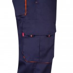 Pantalón laboral multibolsillos algodón y poliéster 200 g/m2 color naranja quinta vista