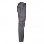 Pantalón laboral multibolsillos algodón y poliéster 200 g/m2 color rojo cuarta vista