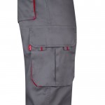 Pantalón laboral multibolsillos algodón y poliéster 200 g/m2 color rojo quinta vista
