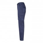 Pantalón laboral multibolsillos algodón y poliéster 200 g/m2 color azul claro tercera vista