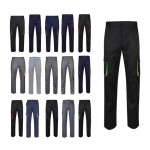Pantalón laboral multibolsillos algodón y poliéster 200 g/m2 varios colores