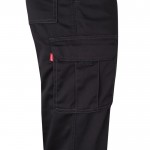 Pantalón de trabajo unisex con bolsillos 290 g/m2 color negro quinta vista