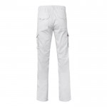 Pantalón de trabajo unisex con bolsillos 290 g/m2 color blanco segunda vista
