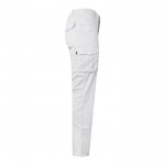 Pantalón de trabajo unisex con bolsillos 290 g/m2 color blanco cuarta vista