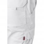 Pantalón de trabajo unisex con bolsillos 290 g/m2 color blanco sexta vista