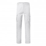 Pantalón de trabajo unisex con bolsillos 290 g/m2 color blanco