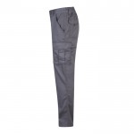 Pantalón de trabajo unisex con bolsillos 290 g/m2 color gris tercera vista