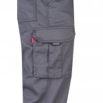 Pantalón de trabajo unisex con bolsillos 290 g/m2 color gris quinta vista