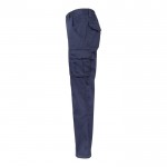 Pantalón de trabajo unisex con bolsillos 290 g/m2 color azul marino tercera vista