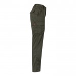 Pantalón de trabajo unisex con bolsillos 290 g/m2 color verde militar cuarta vista