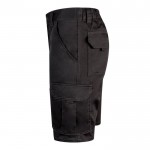 Bermudas elásticas con bolsillos de algodón y poliéster 240 g/m2 color negro tercera vista