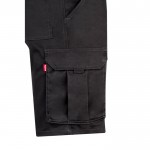 Bermudas elásticas con bolsillos de algodón y poliéster 240 g/m2 color negro quinta vista