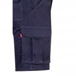 Bermudas elásticas con bolsillos de algodón y poliéster 240 g/m2 color azul quinta vista