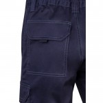 Bermudas elásticas con bolsillos de algodón y poliéster 240 g/m2 color azul sexta vista