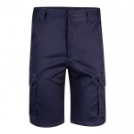 Bermudas elásticas con bolsillos de algodón y poliéster 240 g/m2 color azul