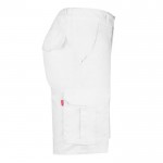 Bermudas elásticas con bolsillos de algodón y poliéster 240 g/m2 color blanco cuarta vista