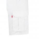 Bermudas elásticas con bolsillos de algodón y poliéster 240 g/m2 color blanco quinta vista
