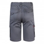 Bermudas elásticas con bolsillos de algodón y poliéster 240 g/m2 color gris segunda vista