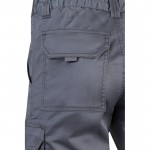 Bermudas elásticas con bolsillos de algodón y poliéster 240 g/m2 color gris sexta vista