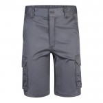 Bermudas elásticas con bolsillos de algodón y poliéster 240 g/m2 color gris