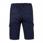 Bermudas elásticas con bolsillos de algodón y poliéster 240 g/m2 color azul marino segunda vista