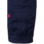 Bermudas elásticas con bolsillos de algodón y poliéster 240 g/m2 color azul marino quinta vista