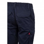 Bermudas elásticas con bolsillos de algodón y poliéster 240 g/m2 color azul marino sexta vista