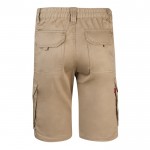 Bermudas elásticas con bolsillos de algodón y poliéster 240 g/m2 color natural segunda vista