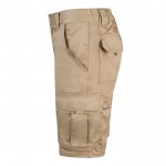 Bermudas elásticas con bolsillos de algodón y poliéster 240 g/m2 color natural tercera vista