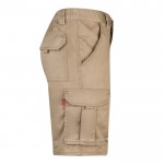 Bermudas elásticas con bolsillos de algodón y poliéster 240 g/m2 color natural cuarta vista