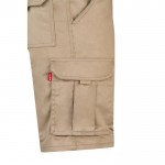 Bermudas elásticas con bolsillos de algodón y poliéster 240 g/m2 color natural quinta vista