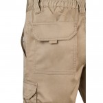 Bermudas elásticas con bolsillos de algodón y poliéster 240 g/m2 color natural sexta vista