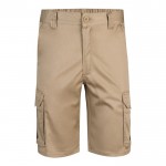 Bermudas elásticas con bolsillos de algodón y poliéster 240 g/m2 color natural
