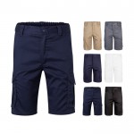 Bermudas elásticas con bolsillos de algodón y poliéster 240 g/m2 varios colores