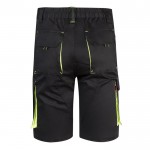 Bermudas elásticas para trabajo algodón y poliéster 240 /m2 color amarillo segunda vista