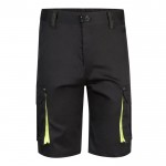Bermudas elásticas para trabajo algodón y poliéster 240 /m2 color amarillo