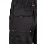 Bermudas elásticas para trabajo algodón y poliéster 240 /m2 color naranja sexta vista