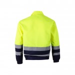 Chaqueta laboral en tallaje grande de sarga bicolor 210 g/m2 color amarillo segunda vista