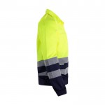 Chaqueta laboral en tallaje grande de sarga bicolor 210 g/m2 color amarillo cuarta vista