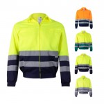 Chaqueta laboral en tallaje grande de sarga bicolor 210 g/m2 varios colores